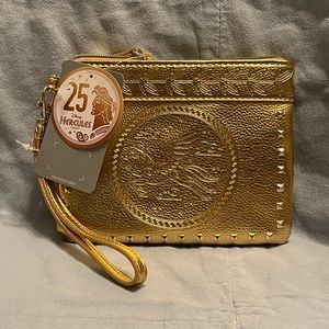 NEW Walt Disney Parks Hercules‎ 25th Anniversary Pegasus Gold Clutch Bag Purse